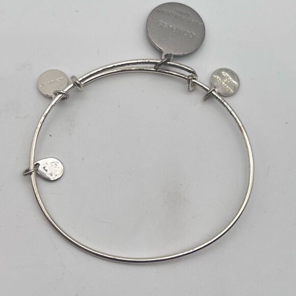 Alex and Ani Women's Color Infusion Avocado Compass Expandable Bangle Bracelet - Picture 4 of 6